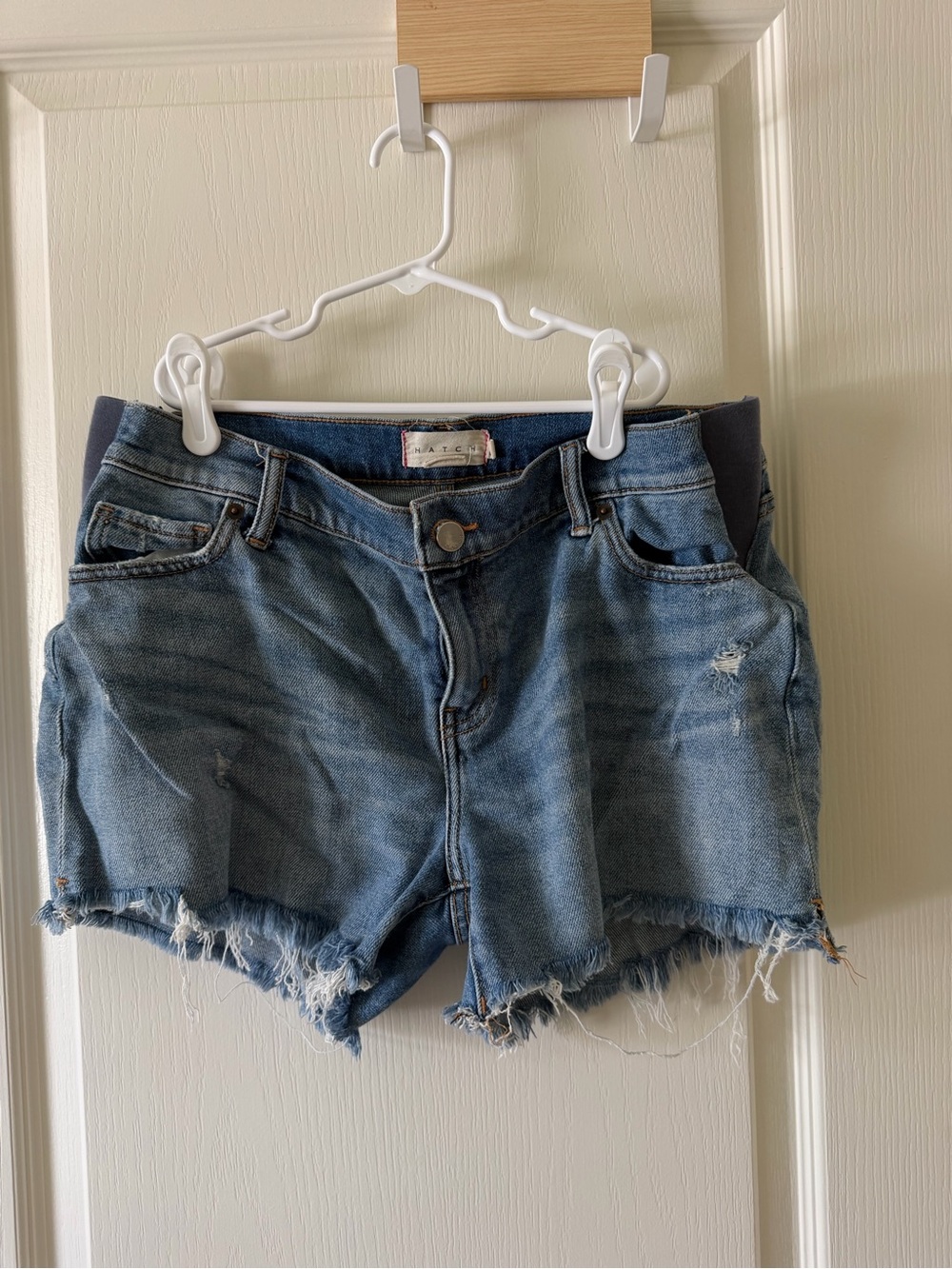 Hatch Denim Maternity Shorts